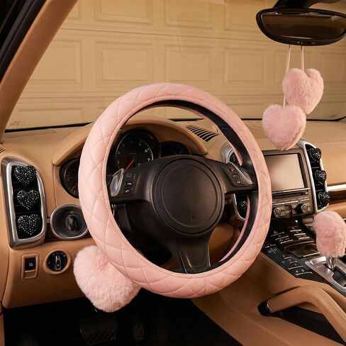 9 Pcs Car Clips for Vents,Bling Heart Air Vent Clips,Heart-Shaped Car Vent Clip with Rhinestone, Rhinestone Diffusers & Cars Interior Decor - Cute Bling Accessories for Women in Saudi Arabia