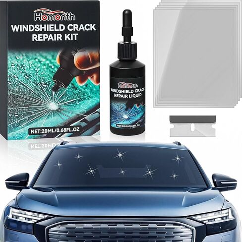 Windshield Chip Repair Kit - 2026 Upgrade Car Windshield Crack Repair Kit, Glass Repair Liquid for Cracks and Chips, Rock Chip Repair Kit for Fix Windows, Mirrors, Glasses, All Crack Types in Saudi Arabia