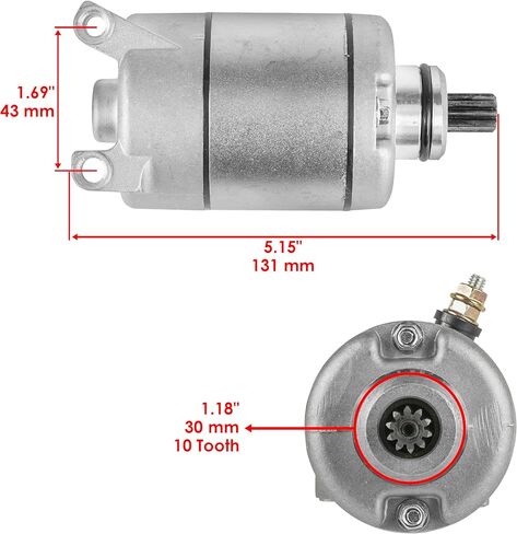 Caltric Starter and Relay Compatible With Honda TRX450ER 2006 2007 2008 2009 2010 2011 2012 2013 2014 in Kuwait