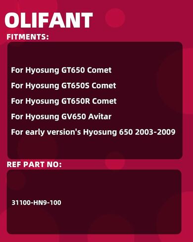 Starter for Hyosung GT650 S R Comet GV650Avitar/For Early version's 650 2003-2009 31100-HN9-100 in Kuwait