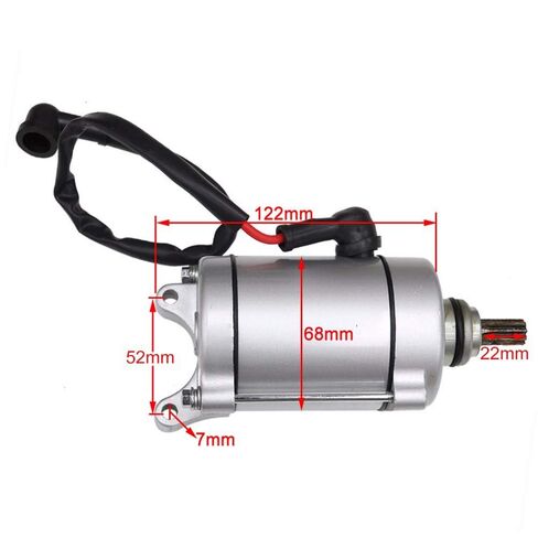 9 Teeth Starter Motor for 150cc 200cc 250cc CG Air-Cooled Engines – Compatible with ATV SSR, Roketa, Taotao, Coolster, Jetmoto Vertical Engine, Includes Cable, Replacement Motor in Kuwait