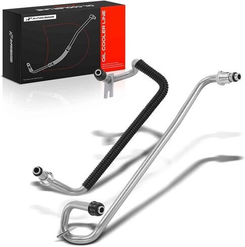 A-Premium Automatic Transmission Oil Cooler Line Hose Assembly Compatible with Ford Edge 2011-2014, Flex 2011-2019 & Lincoln MKX 2011-2015, MKT 2011-2019 in Kuwait