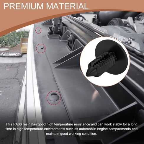 8PCS License Plate Hole Plugs, Car Bumper Plug, 8mm Bumper Plugs Front License Plate Holes Cover Clips, Auto Accessories License Plate Hole Cover Clip Fixed Fastening Buckle for Most Cars in Saudi Arabia
