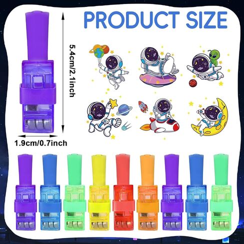 36Pcs Outer Space LED Finger Lights Space Party Favors Glow in the Dark Light Up Finger Lights Galaxy Themed Toys Bulk for Astronaut Birthday Party Goodie Bag Stuffer Birthday Gifts Classroom Prize in Saudi Arabia