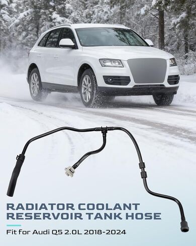 Radiator Coolant Reservoir Tank Hose Fit for AUDI Q5 2.0L 2018-2024, Replacement 80A121081AS 80A121081DH 80D121081B in Saudi Arabia