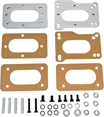 EZROAD Carburetor Adapter Kit 99004.222 99004222 Compatible with Toyota Celica Corona Pickup 20R 22R Compatible with Weber 32/36 DGEV, 38/38 DGES Engine Aluminum Intake Manifold Spacer & Gasket Set in Kuwait