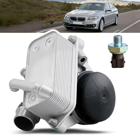 11428683206 Engine Oil Cooler Filter Housing Assembly Fit for BMW 125i 130i M135i 220i M2 M235i 320i 328i 335i 330i 420i 428i 435i 528i 535i 630i 640i 730Li xDrive20i 25i 28i 35i 40e 40i in Saudi Arabia