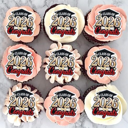 32Pcs Kindergarten Graduation Cupcake Toppers Pre-school Graduate Cupcake Picks for 2026 Kindergarten Graduation Cupcake Decorations Children Colorful Graduation Party Supplies in Saudi Arabia