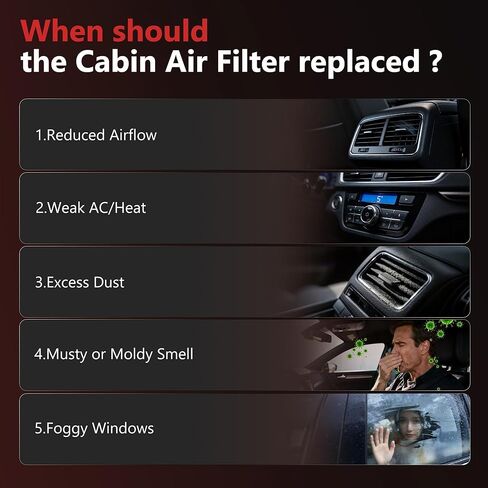 HYR Cabin Air Filter with Activated Carbon Fit for Chevy, GMC, Cadillac & Buick Models - Camaro, Colorado, Equinox, Impala, Malibu, Silverado, Traverse, Sierra, Yukon, Escalade, ATS, Enclave, 13356914 in Saudi Arabia