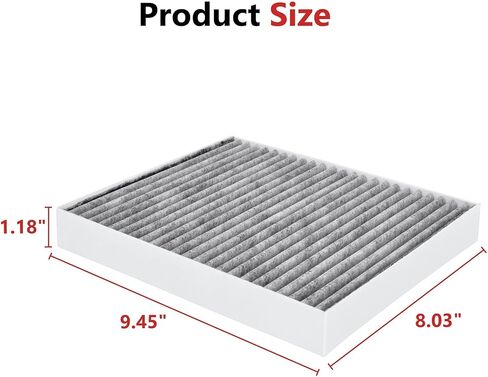 HYR Cabin Air Filter with Activated Carbon Fit for Chevy, GMC, Cadillac & Buick Models - Camaro, Colorado, Equinox, Impala, Malibu, Silverado, Traverse, Sierra, Yukon, Escalade, ATS, Enclave, 13356914 in Saudi Arabia