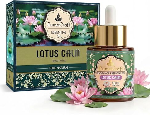 Lotus Calm Essential Oil Blends & Pure Essential Oils 1fl oz/30Mll,100% Natural Fragrance Oils for Candle & Soap Making - High Concentration Waterless Diffuser Oils for Luxury Home Scent in Kuwait