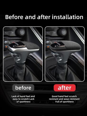 Suede Leather Shift Knob Cover Collar for Dodge Durango SRT, Shift Handle Head Cover Trim 2018-2025 Durango Interior Accessories in Saudi Arabia