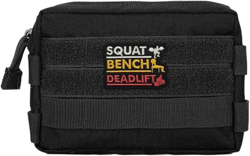 Hardcore Squat Bench Deadlift Powerlifting Gym Workout Patch, Tactical Hook and Loop Funny Embroidered Military Patch Morale Patches for Bag, Backpack, Molle Vest, Clothing, DIY Applique, Hat, Jackets in Saudi Arabia