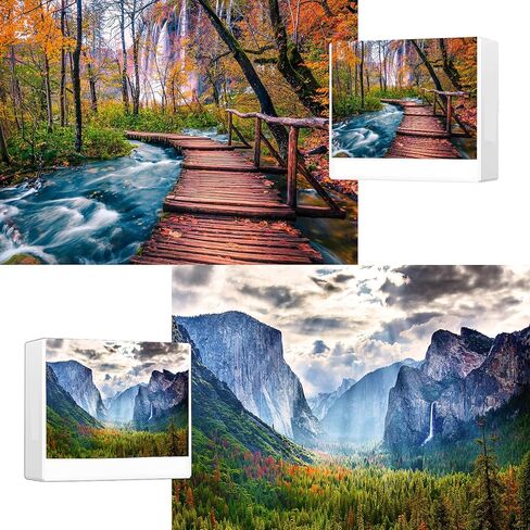 Jigsaw Puzzles 2 Pack 1000 Pieces Colosseum & Trevi Fountain Nature Impossible Challenging Puzzles for Home Decor Birthday Gifts Toy for Men Women in Saudi Arabia