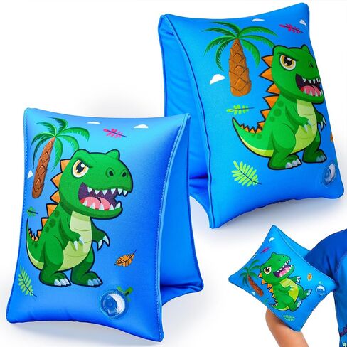 2 Pack Arm Floaties for Kids, Soft Fabric-Covered Water Wings, Inflatable Pool Floats Arm Bands Swim Floaties for Toddlers, Blow up Swimming Rings for Boys Girls 6-12 Years in Kuwait