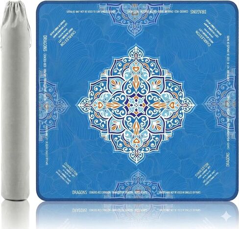 Mahjong Mat for Table Noise Reduction Non Slip Mahjong Table Mat for Playing Card, Blackjack, Mahjong, Poker, Board Games 31.5"x31.5" Size in Saudi Arabia