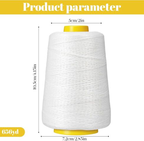 6 Pack Heavy-Duty Polyester Sewing Machine Thread 6-Ply Industrial for Rice Bags, Canvas, Carpet, Leather Composite Bags in Kuwait