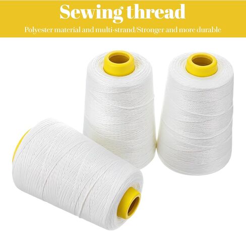 6 Pack Heavy-Duty Polyester Sewing Machine Thread 6-Ply Industrial for Rice Bags, Canvas, Carpet, Leather Composite Bags in Kuwait