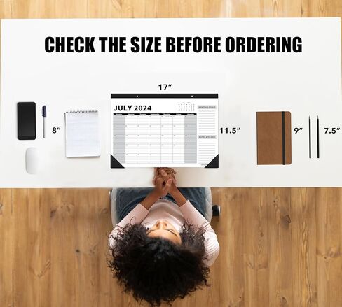 Sproutbrite 18 Month Wall Calendar (15 x 11 inch) - Vertical Calendar - Monthly Planner Tool for Home and Office in Saudi Arabia