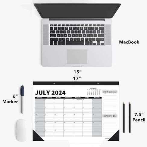 Sproutbrite 18 Month Wall Calendar (15 x 11 inch) - Vertical Calendar - Monthly Planner Tool for Home and Office in Saudi Arabia