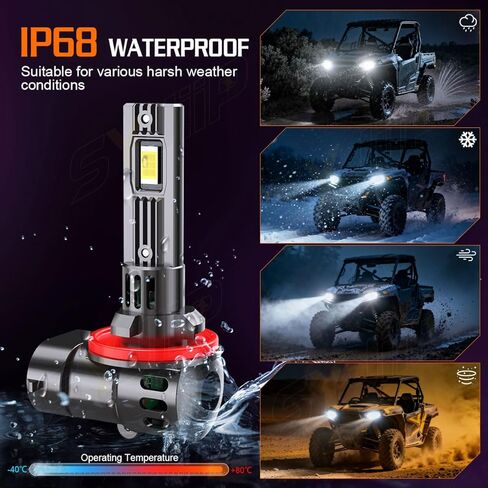 881 LED Powersport Bulbs For Polaris RZR S 800 (2009-2010) / RZR 800 EFI (2008 2009 2010), 886/894/896 Fog Lights for ATV/UTV Offroad Bulb, 500% Brightness 6000K White Light, Plug and Play, Pack of 2 in Kuwait