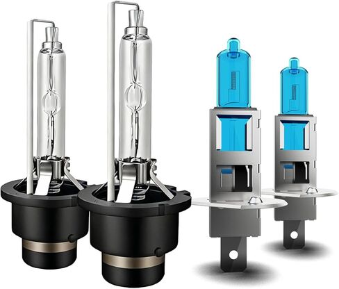 Light Bulbs Fit For Infiniti G37 2008-2010, D2S Xenon HID High Low Beam H1 Halogen Fog Lights High Performance Headlight Bulb Combo, 6000K White Light, 4 Bulbs in Saudi Arabia