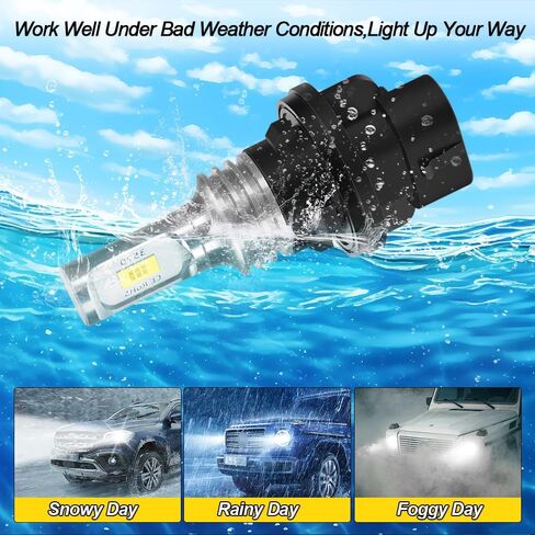 Light Bulbs for Honda ATV TRX500FPA, 6000K White Beam, OE 34901-HP5-601, Plug and Play, Pack of 2 in Kuwait