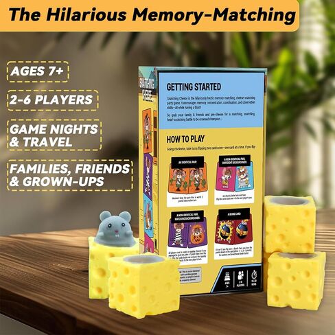 The Hilarious Memory Matching Card Games, Mouse & Cheese-Snatching Party Game | Family Board Game for Kids, Teens & Adults | 2-6 Players, Age 7+ in Saudi Arabia