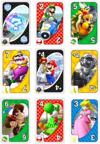 مجموعة بطاقات Ultimate Super Mario UNO - حزمة مع مجموعتين من بطاقات UNO لألعاب الفيديو للأطفال بالإضافة إلى الملصقات، المزيد | أنشطة سوبر ماريو بروس للأطفال، ليلة الألعاب العائلية in Kuwait