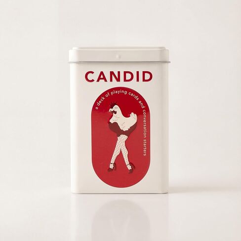 Candid Playing Cards with Conversation Starter Questions, 52-Card Deck in Vintage Metal Tin, Icebreaker Card Game for Adults and Teens, Couples Date Night, Family Game Night in Kuwait