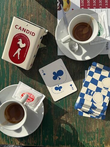 Candid Playing Cards with Conversation Starter Questions, 52-Card Deck in Vintage Metal Tin, Icebreaker Card Game for Adults and Teens, Couples Date Night, Family Game Night in Kuwait