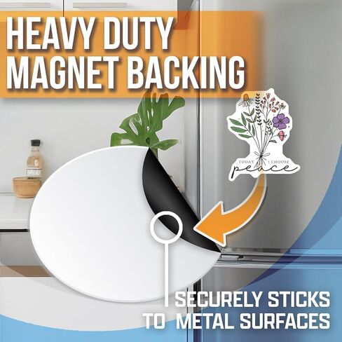 Inspirational Floral Magnet - Today I Choose Peace Magnet - Car Magnet Flower Art Fridge Magnet - Positive Quote Magnet - Motivational Decor - AAMT1733 in Kuwait