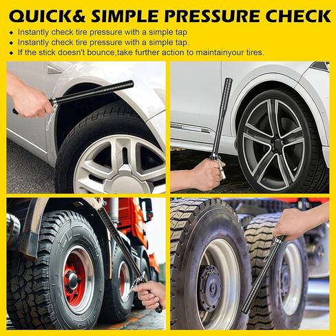 16" PC Tire Thumper – Durable Polycarbonate Tire Checker for Truckers with Anti-Slip Grip – Heavy Duty Tire Pressure Rod for Semi Trucks & RVs – Essential Self Defense Tool & Fish Bat in Saudi Arabia