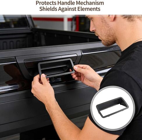 Tailgate Handle Bezel Compatible with 1994-2004 Chevy S10 GMC Sonoma, Rear Outer Tailgate Handle Trim Cover Replaces 76108 15007219 in Saudi Arabia