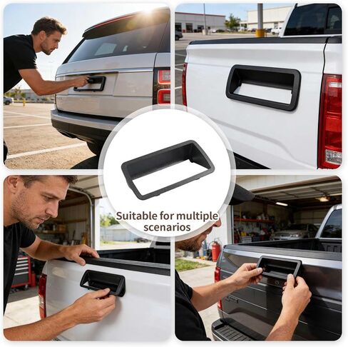 Tailgate Handle Bezel Compatible with 1994-2004 Chevy S10 GMC Sonoma, Rear Outer Tailgate Handle Trim Cover Replaces 76108 15007219 in Saudi Arabia