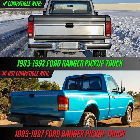 USR UNIQUE STYLE RACING 83-92 Ranger Pick-Up Tail Light - Rear Lamps Pair (Left + Right) Compatible with 1983-1992 Ford Ranger PickUp Truck All Models 1st Gen (CLEAR LENS with RED BULBS) in Kuwait