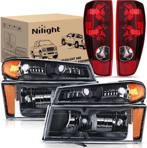 مجموعة الضوء الخلفي Nilight متوافقة مع 2004 2005 2006 2007 2008 2009 2010 2011 2012 Chevy Colorado GMC Canyon 2006-2008 Isuzu Tail Light Rear Lamp OE Style Driver Side Smoke Red Lens in Kuwait