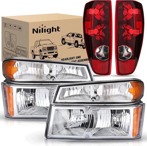 مجموعة الضوء الخلفي Nilight متوافقة مع 2004 2005 2006 2007 2008 2009 2010 2011 2012 Chevy Colorado GMC Canyon 2006-2008 Isuzu Tail Light Rear Lamp OE Style Driver Side Smoke Red Lens in Kuwait