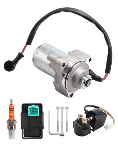 3 Bolt Starter Motor Kit with Solenoid Relay & CDI Compatible with 50cc 70cc 90cc 100cc 110cc 125cc Chinese ATV Quad Dirt Bike Pit Bike Go Kart 4 Wheeler TaoTao Coolster Roketa SSR in Saudi Arabia