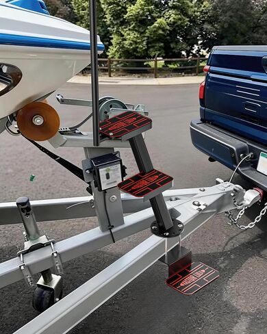 Heavy Duty Boat Trailer Steps with Safety Handle, EVA Anti-Slip Mat, 700 Lbs Capacity, 3 Step Tongue Ladder with Handle, Easy Installation, Universal Fits for Trailers Tongue Steps in Saudi Arabia