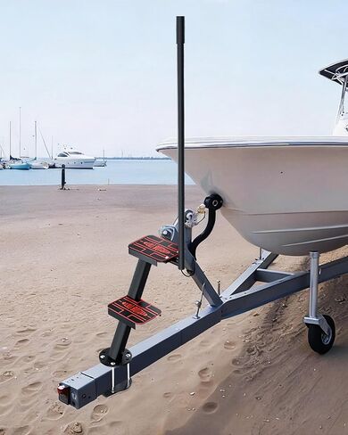 Heavy Duty Boat Trailer Steps with Safety Handle, EVA Anti-Slip Mat, 700 Lbs Capacity, 3 Step Tongue Ladder with Handle, Easy Installation, Universal Fits for Trailers Tongue Steps in Saudi Arabia