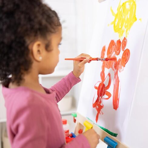 Melissa & Doug Deluxe Standing Art Easel - Dry-Erase Board, Chalkboard, Paper Roller, 36 months to 84 months in Saudi Arabia