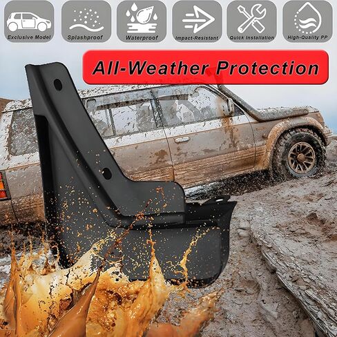 Compatible with Volvo XC90 2015-2026 Car Mud Flaps Splash Guards Mudguards Mudflaps No Drill Sturdy All Weather Protector Paint & Tire Auto Fender Splashs Guard PP Material Accessories, Black in Saudi Arabia
