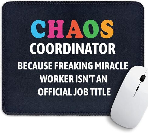 لوحة ماوس ذات حافة مخيطة مقاومة للماء ومربعة للمكتب من Chaos Coordinator، لأجهزة الكمبيوتر اللاسلكية، هدايا لصديق زملاء العمل والمدير والمدير والمدير والموظفين الجدد وهدايا العمل لصديق العمل in Kuwait