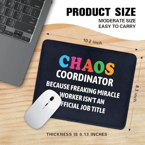 لوحة ماوس ذات حافة مخيطة مقاومة للماء ومربعة للمكتب من Chaos Coordinator، لأجهزة الكمبيوتر اللاسلكية، هدايا لصديق زملاء العمل والمدير والمدير والمدير والموظفين الجدد وهدايا العمل لصديق العمل in Kuwait