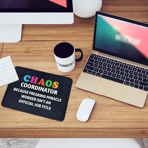 لوحة ماوس ذات حافة مخيطة مقاومة للماء ومربعة للمكتب من Chaos Coordinator، لأجهزة الكمبيوتر اللاسلكية، هدايا لصديق زملاء العمل والمدير والمدير والمدير والموظفين الجدد وهدايا العمل لصديق العمل in Kuwait
