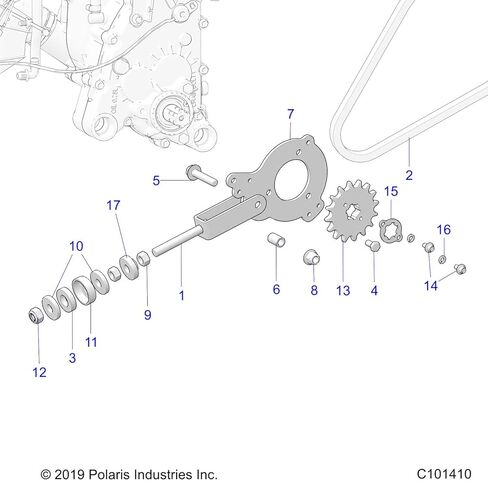 Polaris Ranger Drive Sprocket، 16T، قطعة OEM الأصلية 3222266، الكمية 1 in Kuwait