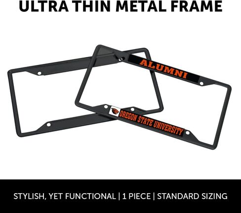 Desert Cactus Oregon State University Car Accessories Beavers Metal License Plate Frame and Tag Holder for Front or Rear of Car (Alumni Black Background 2-Pack) in Kuwait