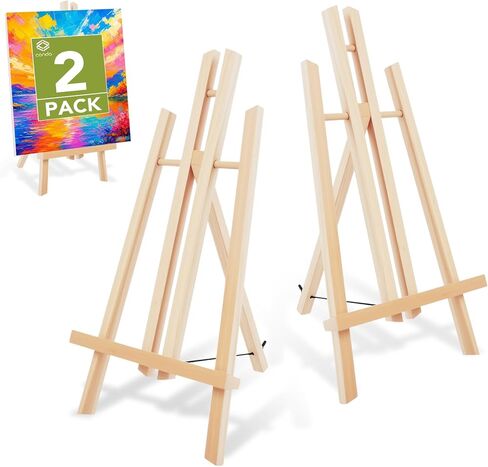 Conda 2 Pack 17 Inch Wooden Tabletop Easel Stand, A-Frame Art Painting Easel for Painting, Display & Art Creation, Canvas Holder for Artists, Students & Hobbyists in Saudi Arabia