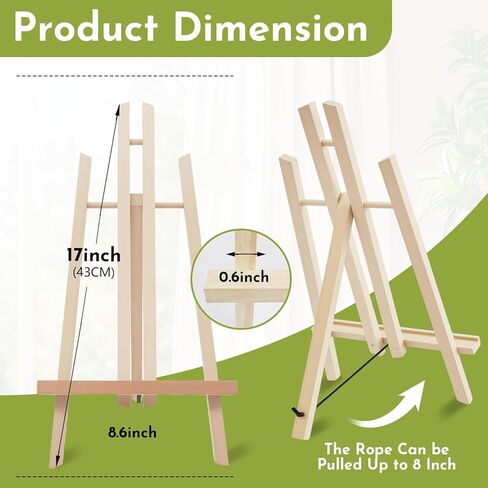 Conda 2 Pack 17 Inch Wooden Tabletop Easel Stand, A-Frame Art Painting Easel for Painting, Display & Art Creation, Canvas Holder for Artists, Students & Hobbyists in Saudi Arabia